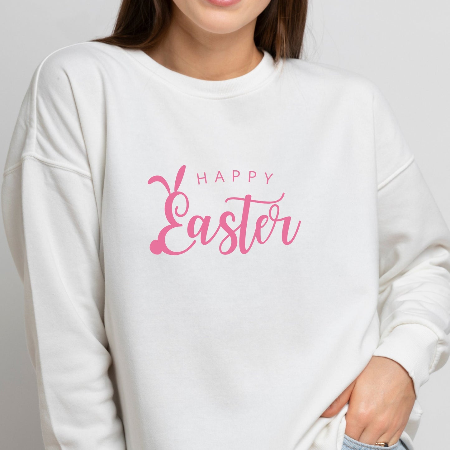 Happy Easter | Spring Bunny Graphic Art | Black, White, Color | Instant Digital Download | PNG, JPG, SVG, eps, dxf