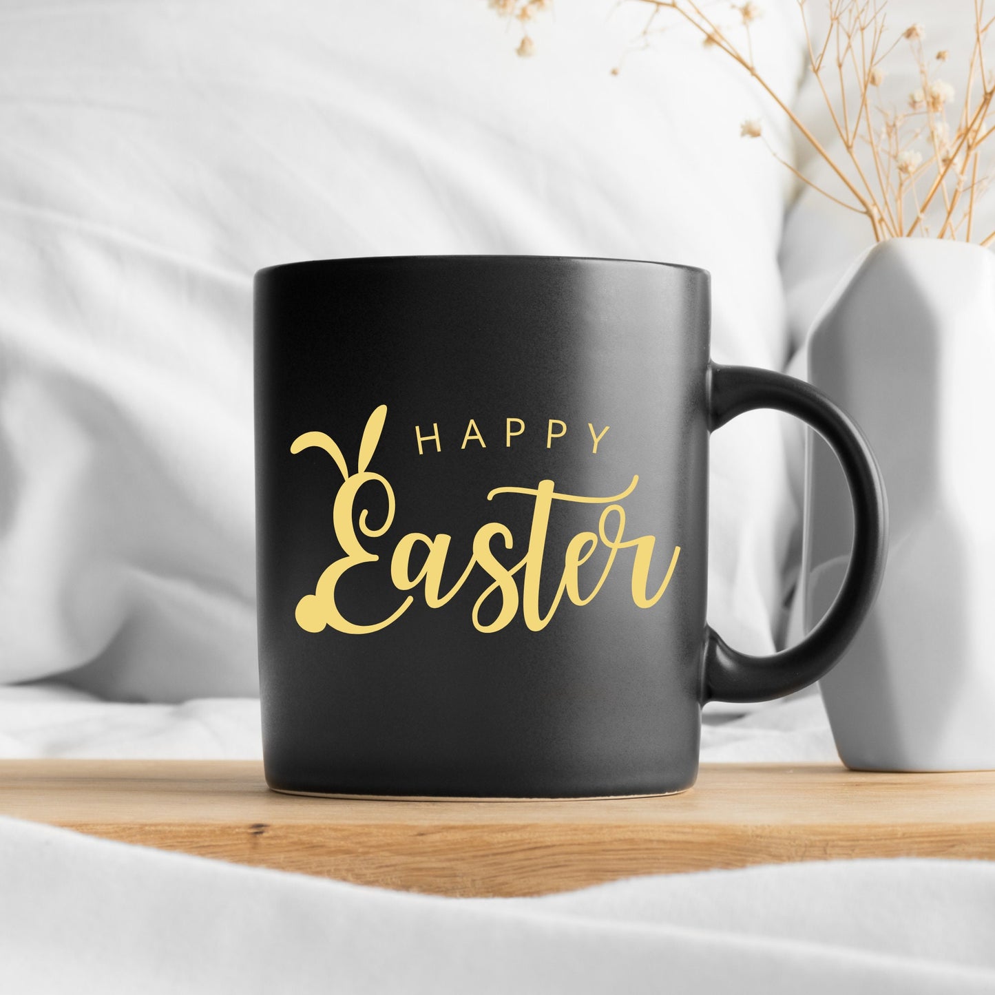 Happy Easter | Spring Bunny Graphic Art | Black, White, Color | Instant Digital Download | PNG, JPG, SVG, eps, dxf