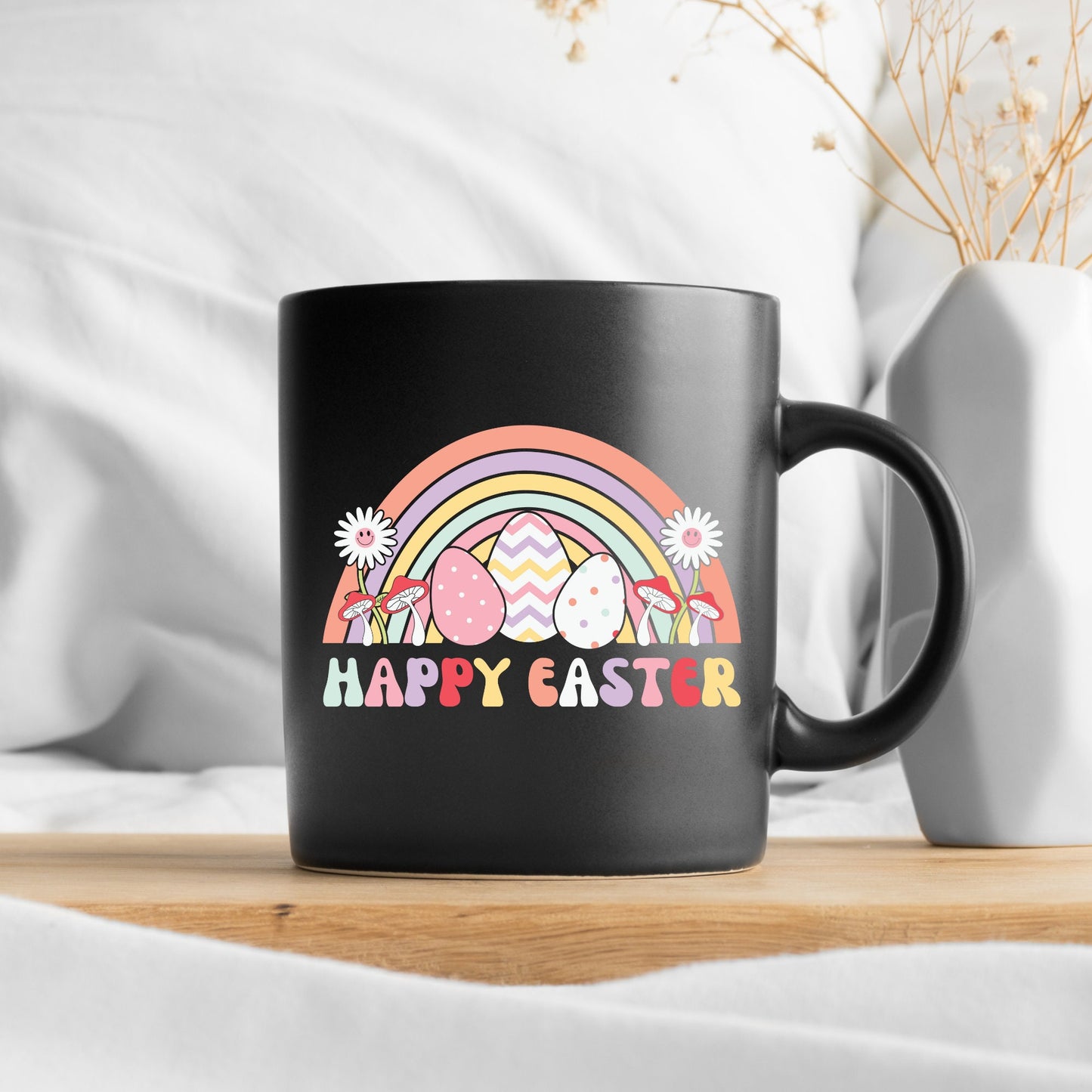 Happy Easter | Spring Rainbow Graphic Art | Instant Digital Download | PNG, JPG, SVG, eps, dxf