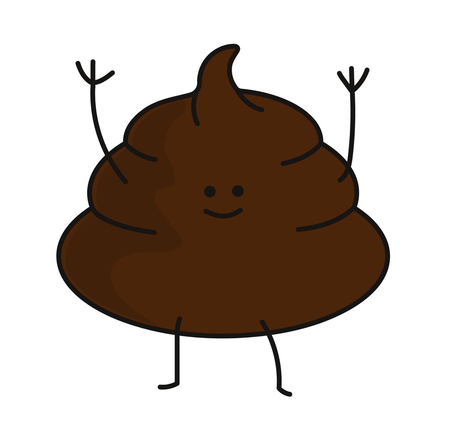 Happy Poop | Cute Emoji Cartoon Clipart | Digital Download | PNG, JPG, SVG, eps, dxf