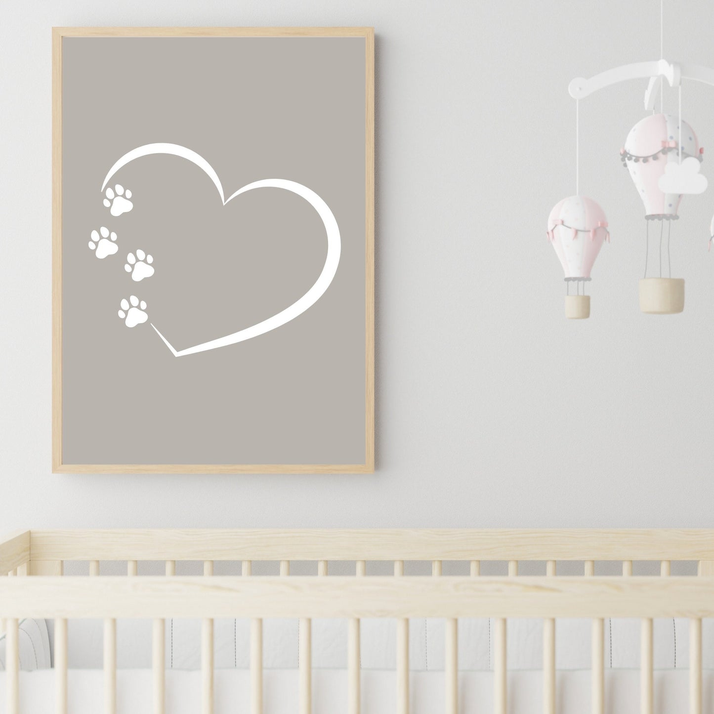 Heart and Paw Prints | Puppy Dog Love Graphic Art | Black and White Instant Digital Download | PNG, JPG, SVG, eps, dxf