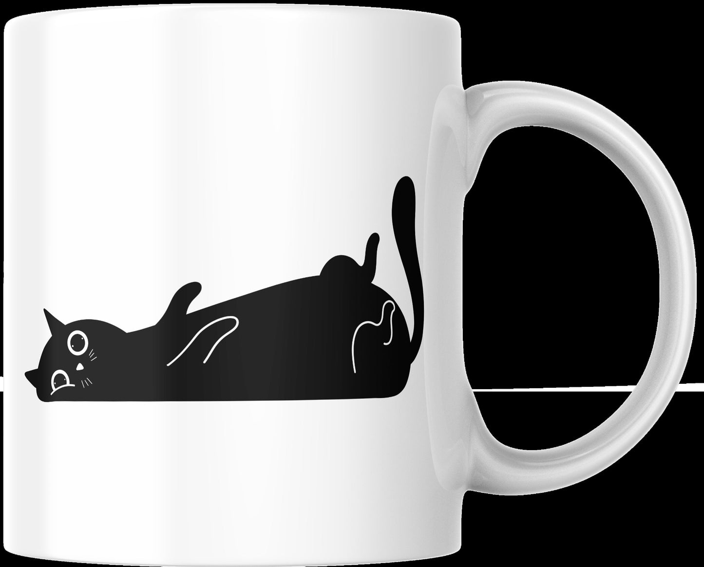 Cute Squishy Cat | Graphic Design | Black & White Digital Download | PNG, JPG, SVG, eps, dxf